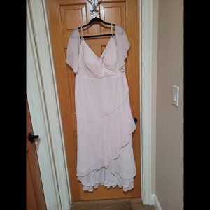 18A Blushing Pink A-Line Bridesmaid Dress